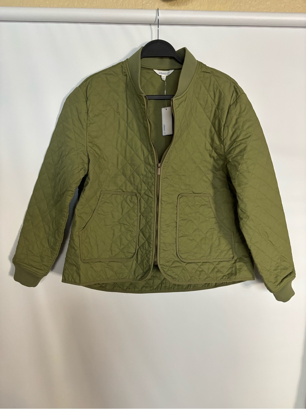 Johnnie-O Vivian Quilted Bomber Jacket Women’s Woodland Green Size L NWT
